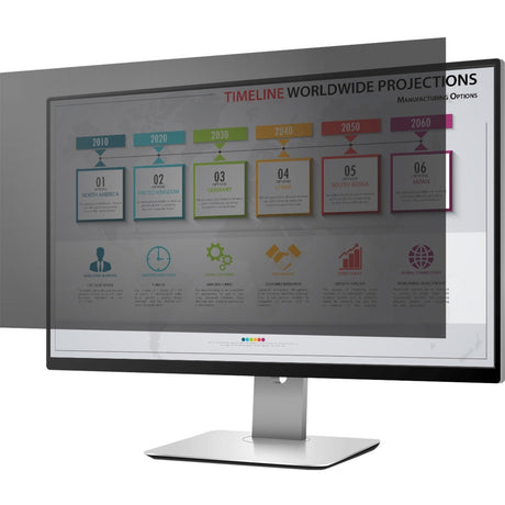 Rocstor PrivacyView&trade; Premium Privacy Filter for 19 Widescreen Monitor - For 19" Monitor/Display - 16:10 Aspect Ratio - Glossy / Matte - Unframed - Anti-glare -TAA Compliant - Black - For 19" Widescreen LCD Monitor - 16:10 - Scratch Resistant