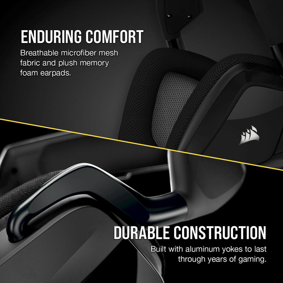 Corsair VOID RGB ELITE Wireless Premium Gaming Headset with 7.1 Surround Sound - Carbon