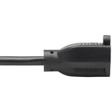 Eaton Tripp Lite Series Power Extension Cord, Right-Angle 5-15P to 5-15R, 13A, 120V, 16 AWG, 3 ft. (0.91 m), Black