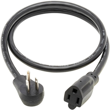 Eaton Tripp Lite Series Power Extension Cord, Right-Angle 5-15P to 5-15R, 13A, 120V, 16 AWG, 3 ft. (0.91 m), Black