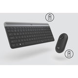 Logitech MK470 Slim Wireless Keyboard and Mouse Combo - Modern Compact Layout, Ultra Quiet - Graphite