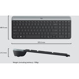 Logitech MK470 Slim Wireless Keyboard and Mouse Combo - Modern Compact Layout, Ultra Quiet - Graphite