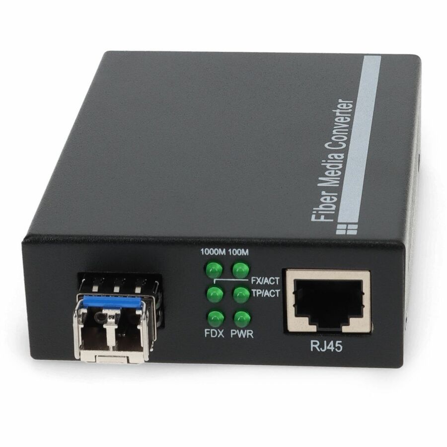 AddOn 10/100/1000Base-TX(RJ-45) to 1000Base-LX(LC) SMF 1310nm 10km Media Converter