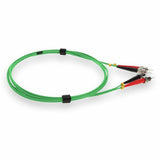 AddOn 3m ST (Male) to ST (Male) Green OM1 Duplex Plenum-Rated Fiber Patch Cable