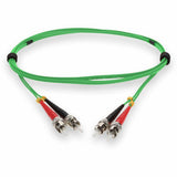 AddOn 3m ST (Male) to ST (Male) Green OM1 Duplex Plenum-Rated Fiber Patch Cable