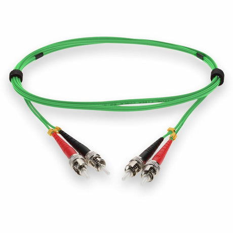 AddOn 3m ST (Male) to ST (Male) Green OM1 Duplex Plenum-Rated Fiber Patch Cable