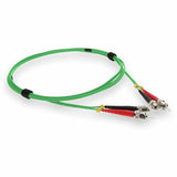 AddOn 3m ST (Male) to ST (Male) Green OM1 Duplex Plenum-Rated Fiber Patch Cable