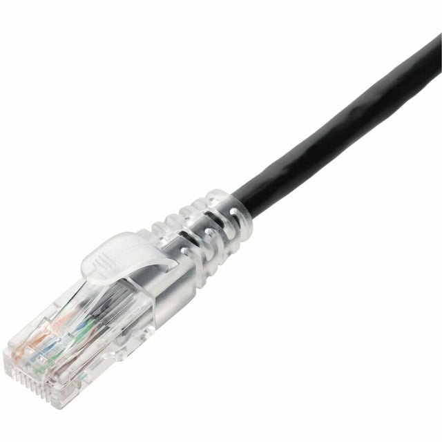 AddOn 7ft Black CAT 6 PVC Ethernet Cable Snagless Easy Clear Boot TAA RJ-45 M/M