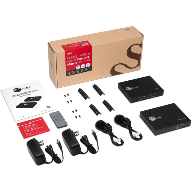 SIIG HDMI 2.0 4K60Hz Over IP Extender / Matrix with IR - Kit