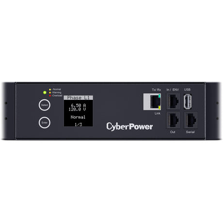 CyberPower PDU83104 3 Phase 200 - 240 VAC 30A Switched Metered-by-Outlet PDU