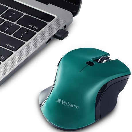 Verbatim USB-C&trade; Wireless Blue LED Mouse - Teal