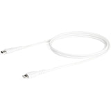 StarTech.com 3 foot/1m Durable White USB-C to Lightning Cable, Rugged Heavy Duty Charging/Sync Cable for Apple iPhone/iPad MFi Certified