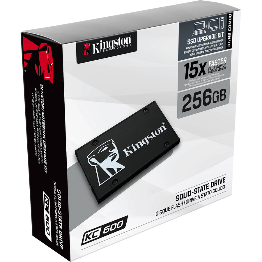 Kingston KC600 256 GB Solid State Drive - 2.5" Internal - SATA (SATA/600)
