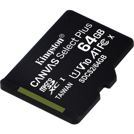 Kingston Canvas Select Plus SDCS2 64 GB Class 10/UHS-I (U1) microSDXC - 1