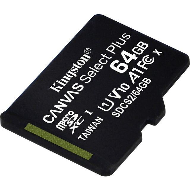 Kingston Canvas Select Plus SDCS2 64 GB Class 10/UHS-I (U1) microSDXC - 1