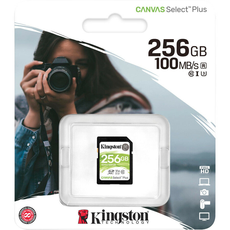 Kingston Canvas Select Plus SDS2 256 GB Class 10/UHS-I (U3) SDXC - 1