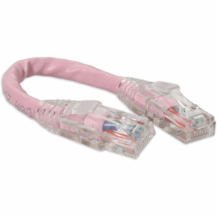 AddOn 6in RJ-45 (Male) to RJ-45 (Male) Straight Pink Cat6 UTP PVC Copper Patch Cable