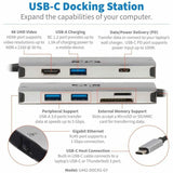 Eaton Tripp Lite Series USB-C Dock - 4K HDMI, USB 3.x (5Gbps), USB-A/C Hub Ports, GbE, Memory Card, 100W PD Charging