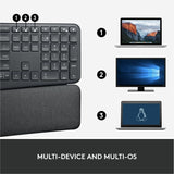 Logitech ERGO K860 Split Ergonomic Keyboard, Wireless Connectivity, Graphite