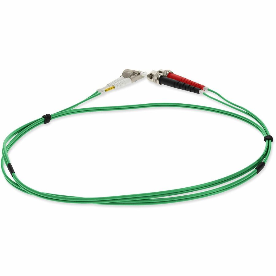 AddOn 5m LC (Male) to ST (Male) Green OM1 Duplex Fiber OFNR (Riser-Rated) Patch Cable