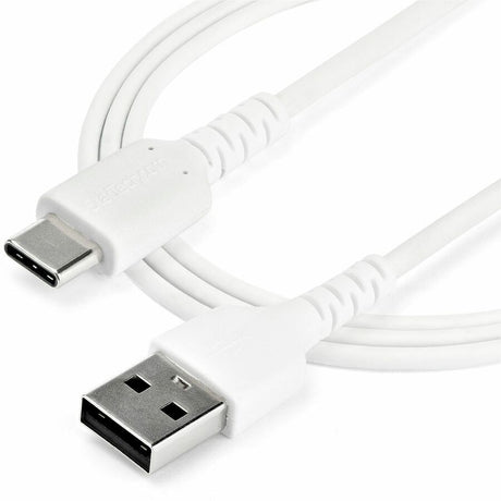 StarTech.com 1m USB A to USB C Charging Cable - Durable Fast Charge & Sync USB 2.0 to USB Type C Data Cord - Aramid Fiber M/M 3A White