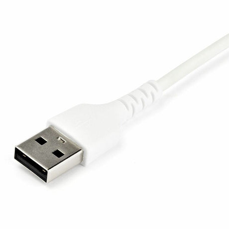 StarTech.com 1m USB A to USB C Charging Cable - Durable Fast Charge & Sync USB 2.0 to USB Type C Data Cord - Aramid Fiber M/M 3A White