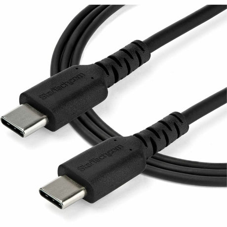 StarTech.com 2m USB C Charging Cable - Durable Fast Charge & Sync USB 2.0 Type C to C Charger Cord - TPE Jacket Aramid Fiber M/M 60W Black