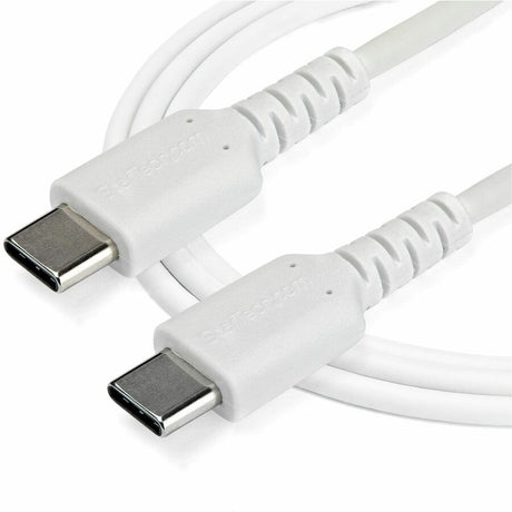 StarTech.com 2m USB C Charging Cable - Durable Fast Charge & Sync USB 2.0 Type C to C Charger Cord - TPE Jacket Aramid Fiber M/M 60W White
