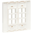 Eaton Tripp Lite Series 12-Port Keystone Double-Gang Faceplate, White, TAA