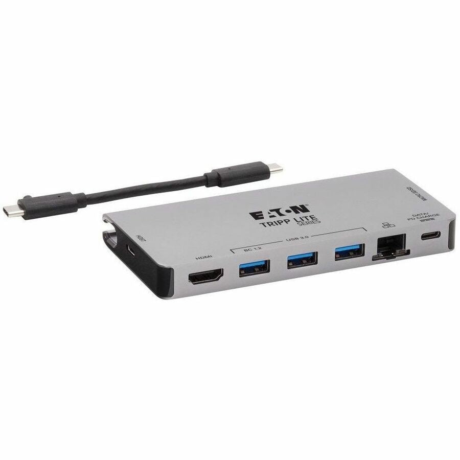 Eaton Tripp Lite Series USB-C Dock - 4K HDMI, USB 3.x (5Gbps), USB-A/C Hub Ports, GbE, Memory Card, 100W PD Charging, Detachable Cord