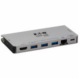 Eaton Tripp Lite Series USB-C Dock - 4K HDMI, USB 3.x (5Gbps), USB-A/C Hub Ports, GbE, Memory Card, 100W PD Charging, Detachable Cord