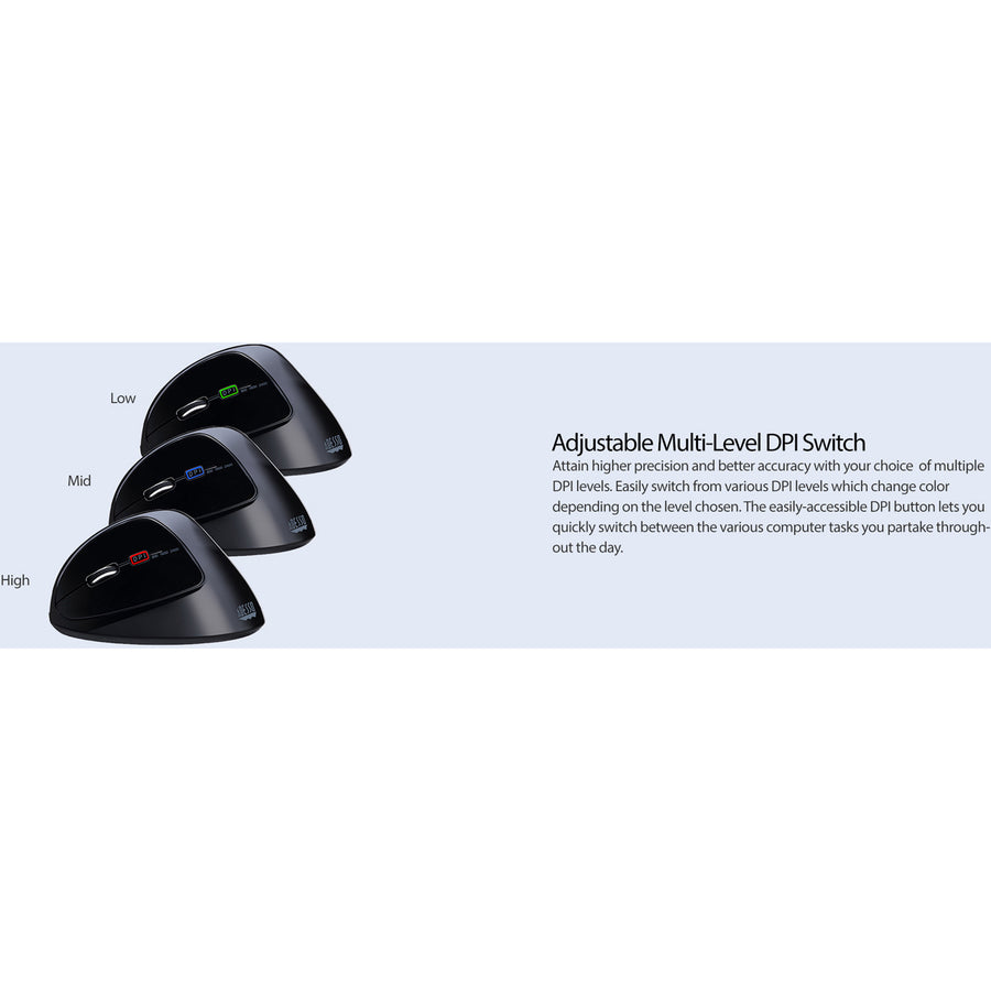 Adesso TAA Compliant Left-Handed Vertical Ergonomic Mouse