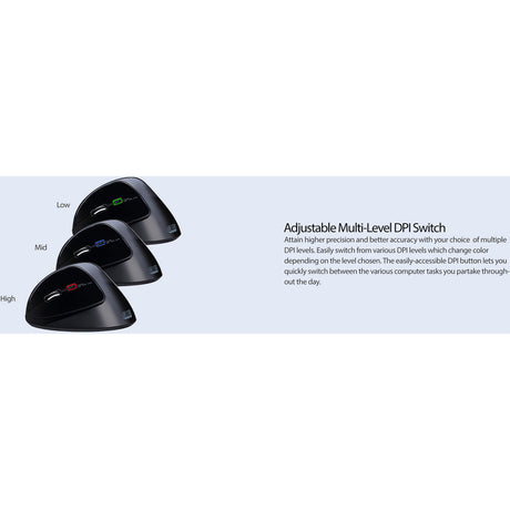 Adesso TAA Compliant Left-Handed Vertical Ergonomic Mouse