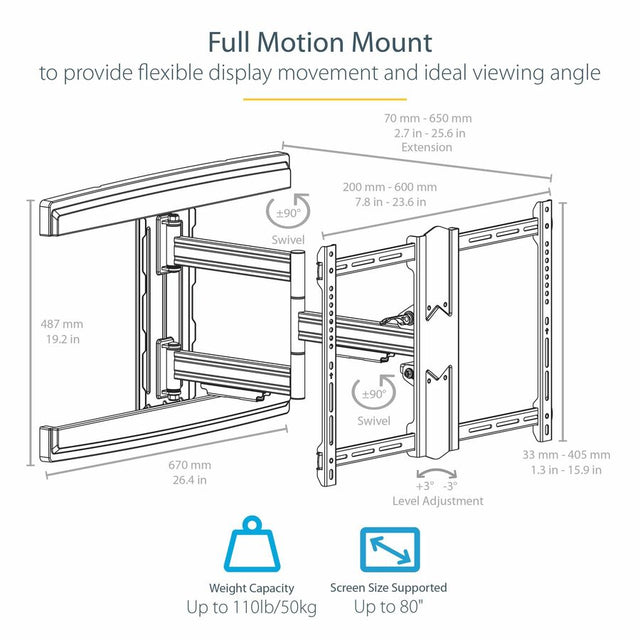 TV WALL MOUNT ARTICULATING ARM