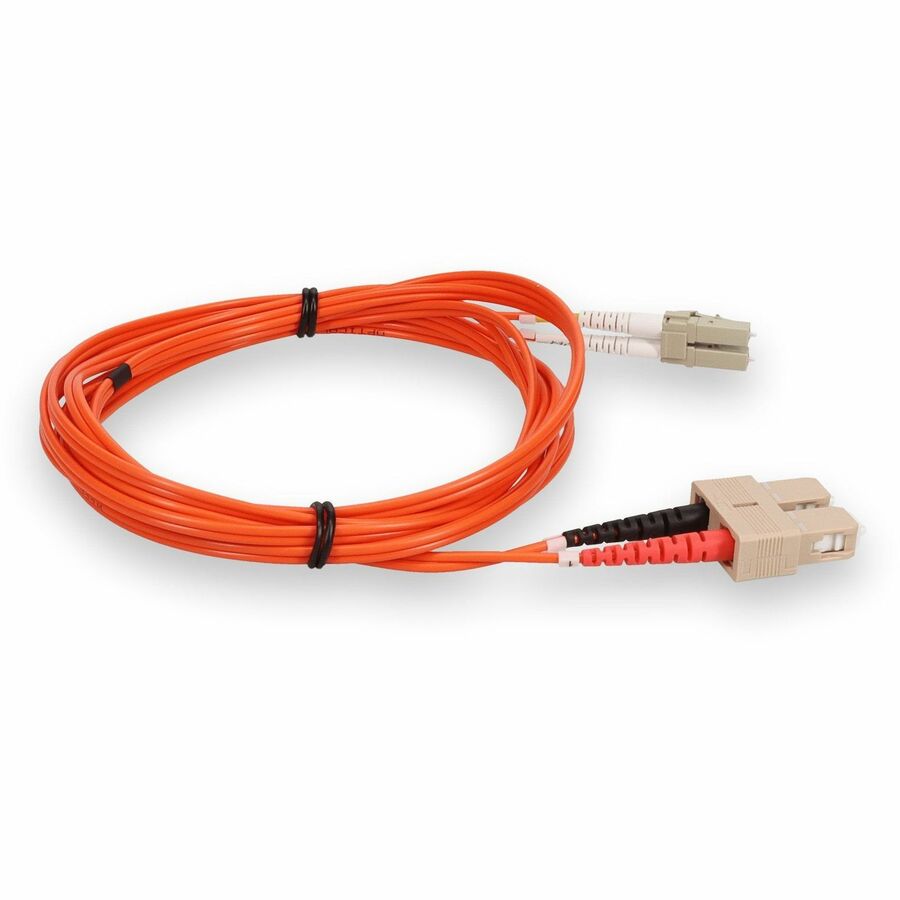 AddOn 5m SC (Male) to LC (Male) Orange OM2 Duplex PVC Fiber Patch Cable