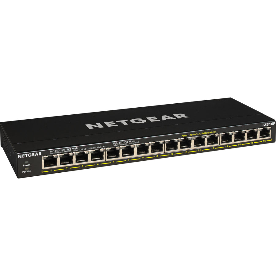 16PORT GIG UNMANAGED POE+WITH