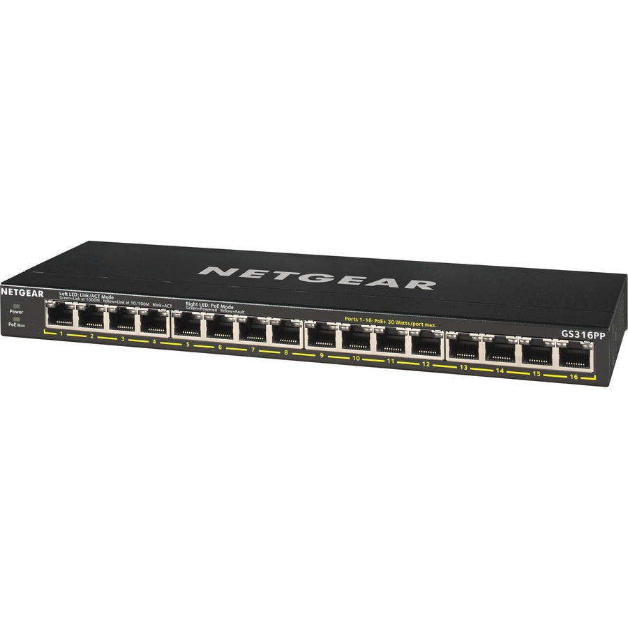 16PORT GIG UNMANAGED POE+WITH