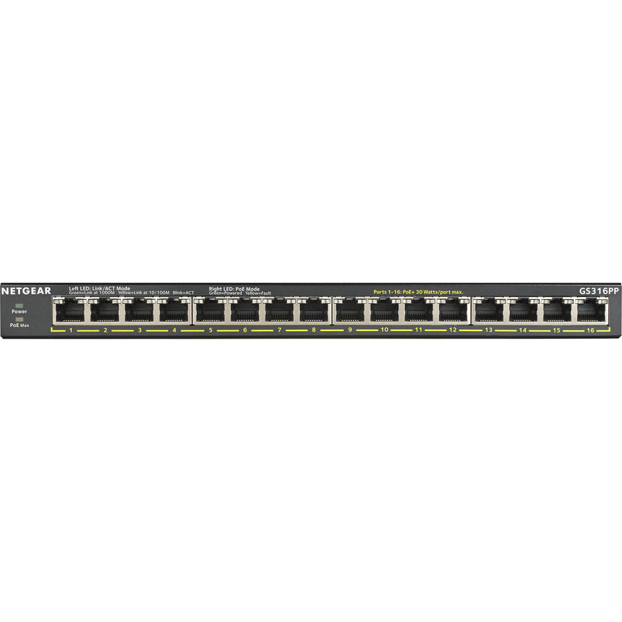 16PORT GIG UNMANAGED POE+WITH