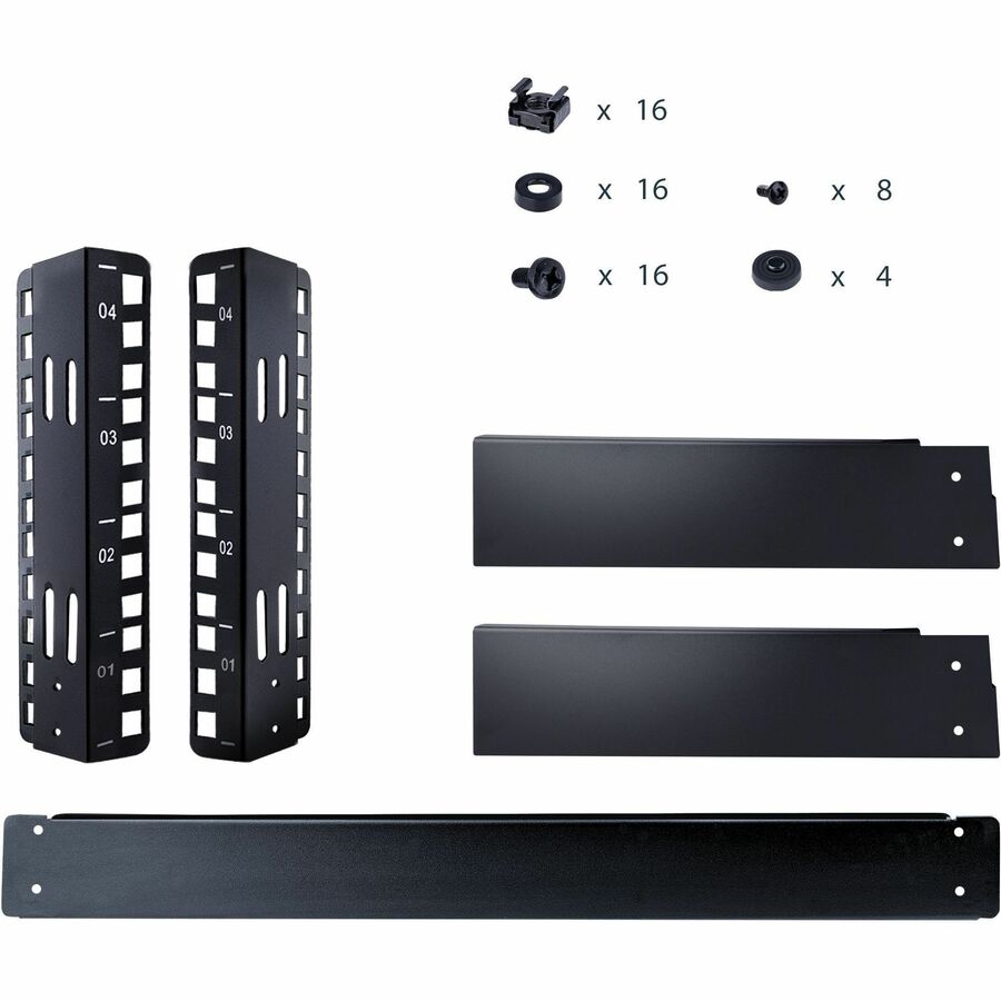 StarTech.com 2-Post 4U Desktop Server Rack, Open Frame 19in Network Rack, Small Home/Office Rack for AV / Studio / Data / IT Equipment