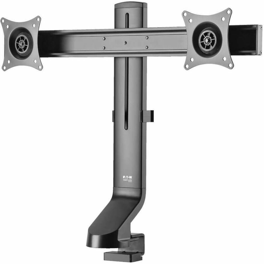 Eaton Tripp Lite Series Dual-Display Monitor Arm with Desk Clamp and Grommet - Height Adjustable, 17" to 27" Monitors