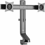 Eaton Tripp Lite Series Dual-Display Monitor Arm with Desk Clamp and Grommet - Height Adjustable, 17" to 27" Monitors