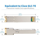 Eaton Tripp Lite Series Cisco-Compatible GLC-TE SFP Transceiver - 10/100/1000Base-TX, Copper, RJ45, Cat6, 328.08 ft. (100 m)