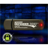 Kanguru Defender3000 FIPS 140-2 Certified Level 3, SuperSpeed USB 3.0 Secure Flash Drive, 256G