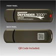 Kanguru Defender3000 FIPS 140-2 Certified Level 3, SuperSpeed USB 3.0 Secure Flash Drive, 256G