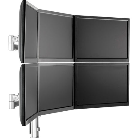 Atdec six display monitor arm desk mount - Flat and Curved up to 24in - VESA 75x75, 100x100