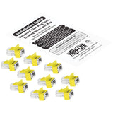 Eaton Tripp Lite Series Universal RJ45 Locking Inserts, Yellow, 10 Pack