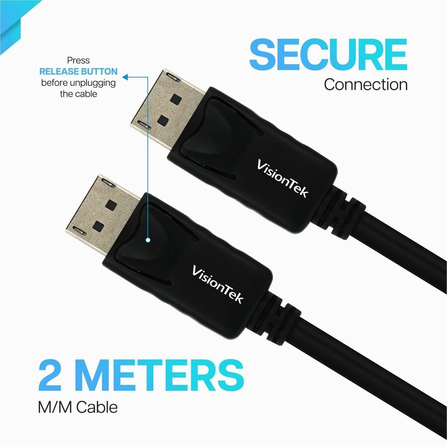 VisionTek DisplayPort to DisplayPort 1.4 2 Meter Cable