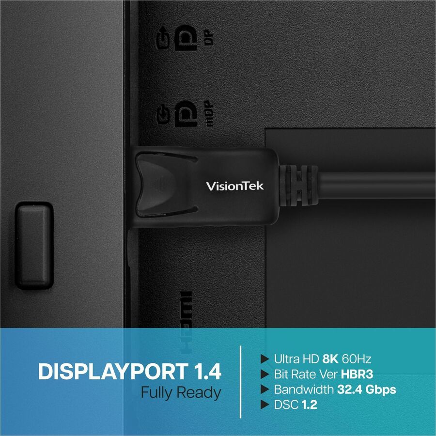 VisionTek DisplayPort to DisplayPort 1.4 2 Meter Cable