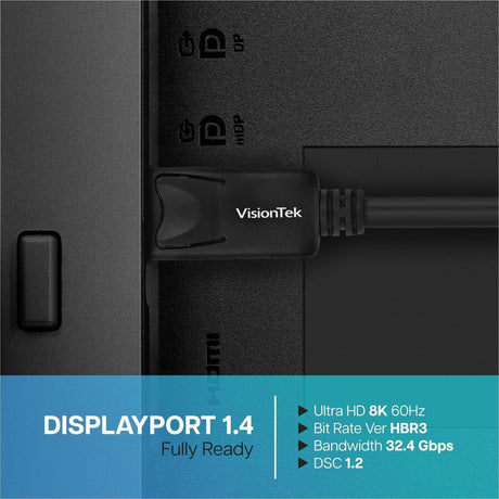 VisionTek DisplayPort to DisplayPort 1.4 2 Meter Cable