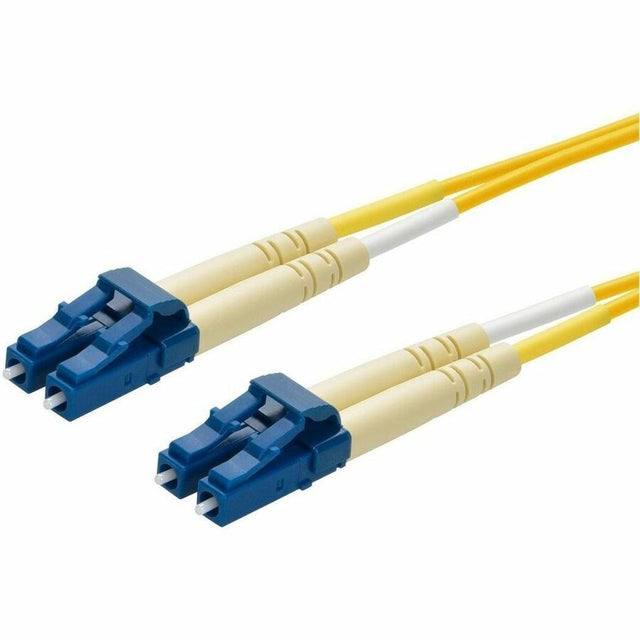 Monoprice Single-Mode Fiber Optic Cable - LC-LC UL 2mm 9/125 OFNR Duplex Yellow 1m